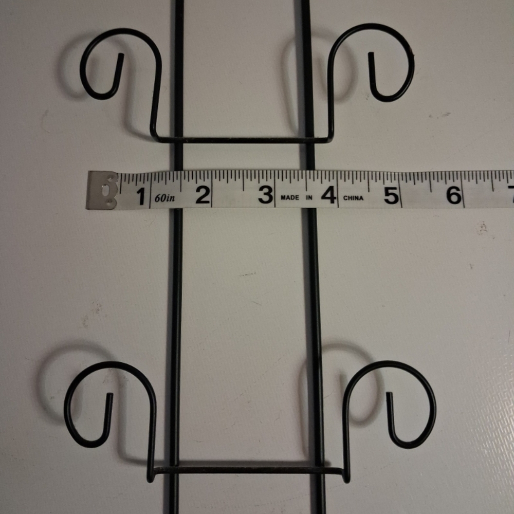 Black Metal Wall Hanging Rack - Multipurpose Wall Decor - Picture 3 of 3